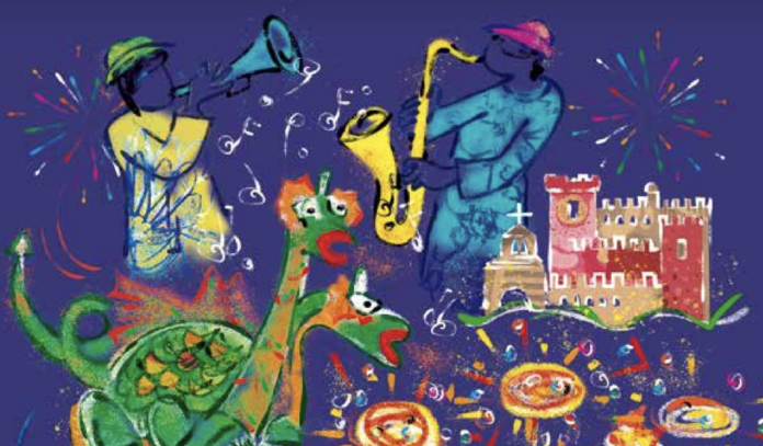 Cartel de la Fiesta Mayor de Castelldefels 2022.