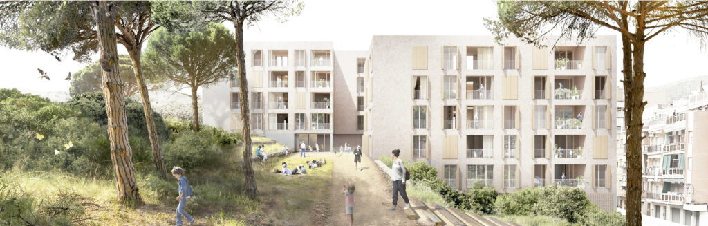 Render de las viviendas.