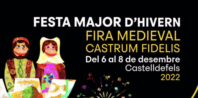 Cartel de la Fiesta Mayor de Invierno de Castelldefels 2022.