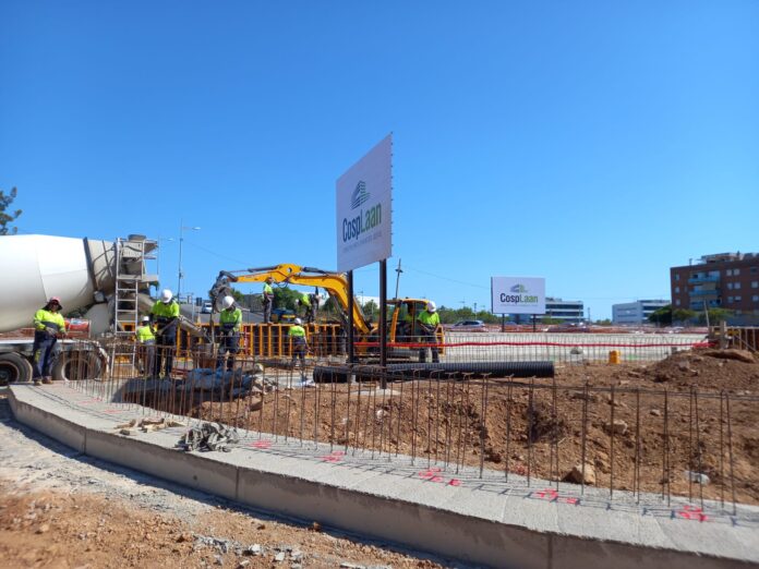 Obras en la avenida Constitución (Ayuntamiento de Castelldefels)