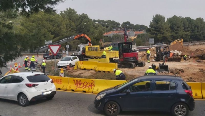 Obras para el nuevo ramal (Ayuntamiento de Castelldefels)