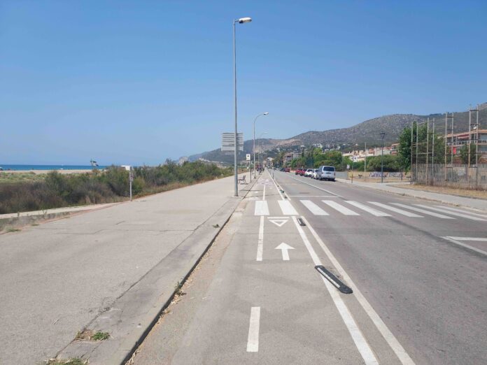 Paseo marítimo de Les Botigues de Sitges.