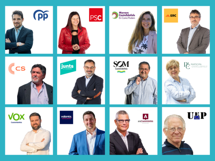 Los 12 candidatos y candidatas a las elecciones municipales en Castelldefels.
