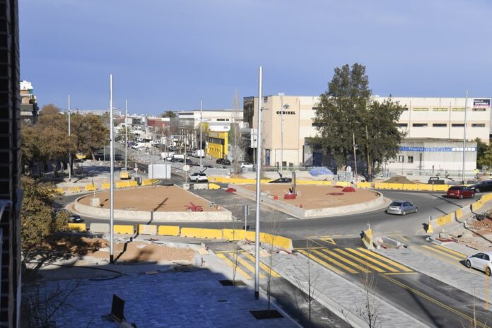 Imagen de la Plaza Colón en obras (Foto: Ayuntamiento de Castelldefels)