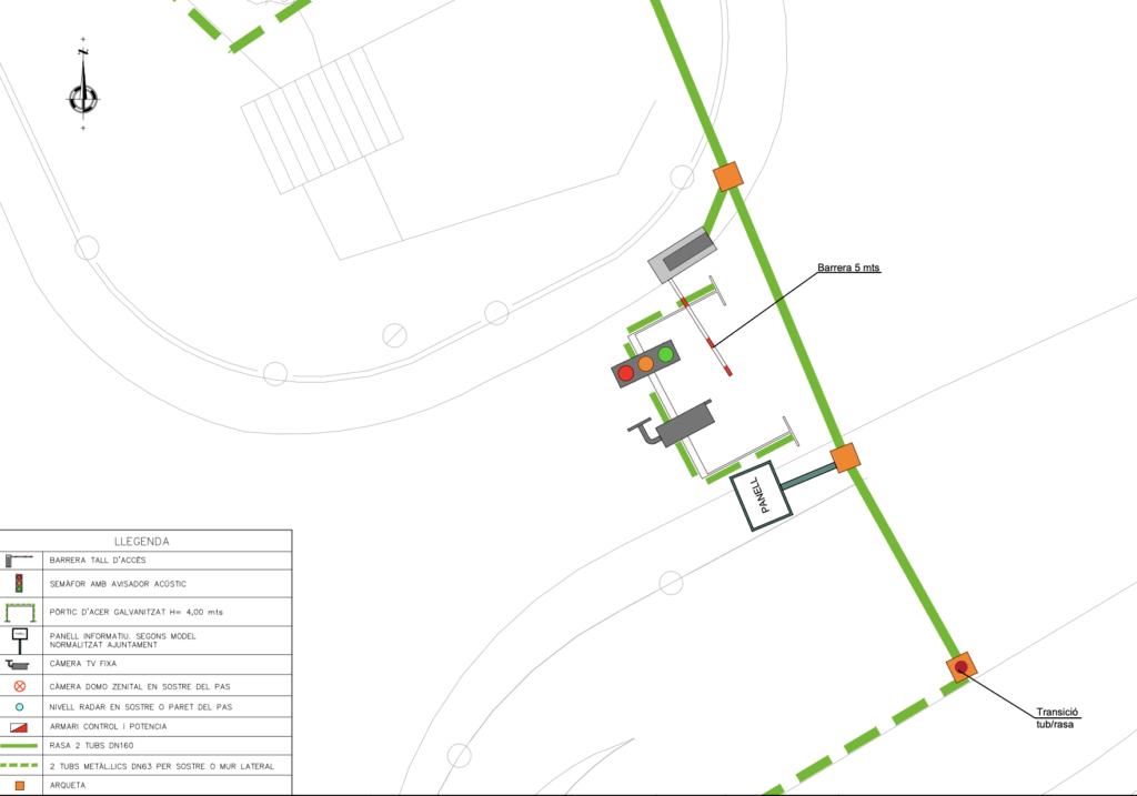 Plano del futuro acceso de control.