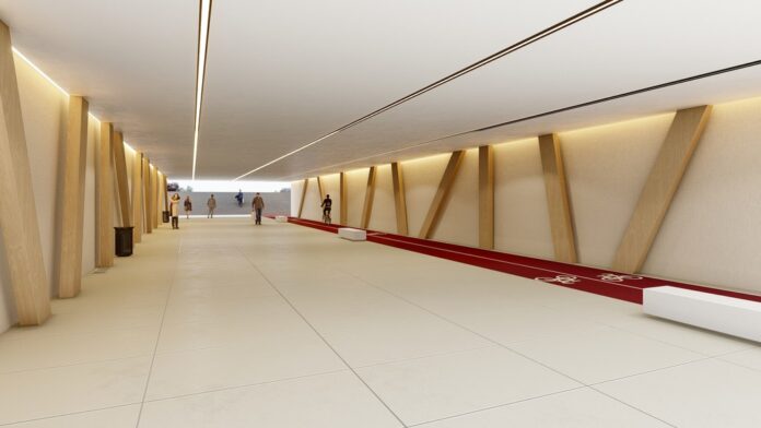 Imagen virtual (posible aspecto del paso de peatones subterráneo) (Foto: Ayuntamiento de Castelldefels)
