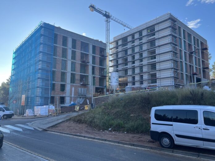 Imagen de la promoción de viviendas, el pasado mes de enero (Foto: Ayuntamiento de Castelldefels)