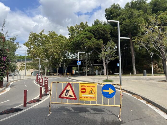 Zona delimitada por las obras (Foto: Ayuntamiento de Castelldefels)