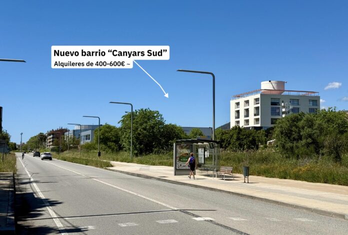 Zona aproximada donde se levantará el nuevo barrio, con los precios de alquiler VPO vigentes.