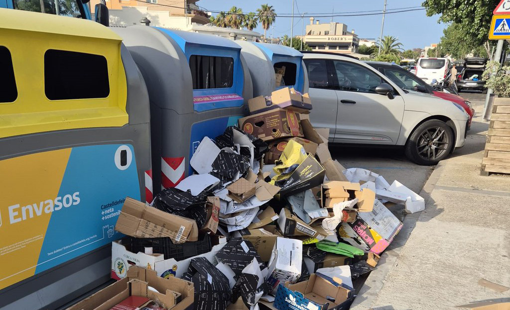 Ejemplo de acto incívico (Foto: Ayuntamiento de Castelldefels)