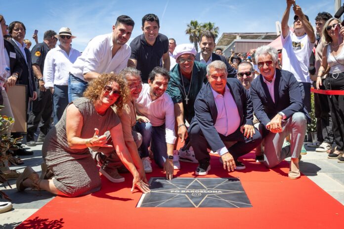 Inauguración de la primera estrella en el Paseo de las Estrellas en 2024. Foto: Ayto. de Castelldefels.