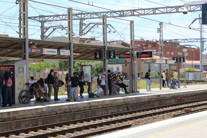 Estación de Castelldefels. Foto: Ayto. de Castelldefels.