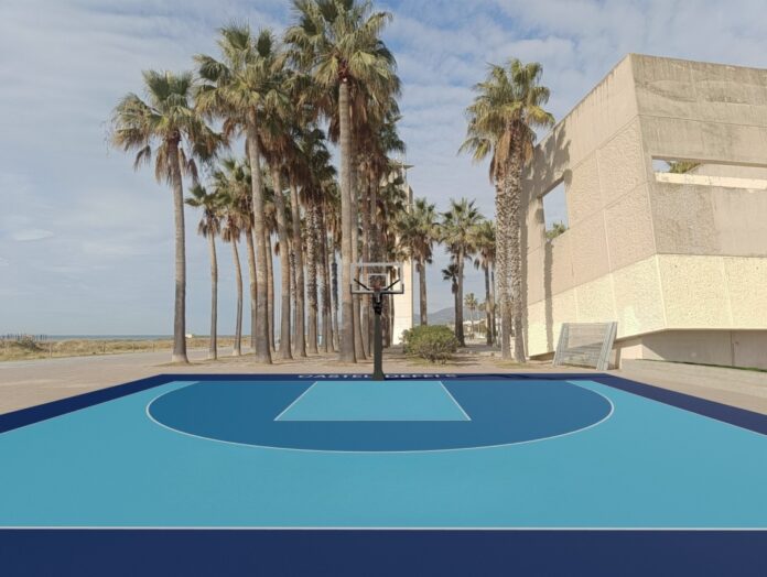 Render de la futura pista. Foto: Ayto. de Castelldefels.