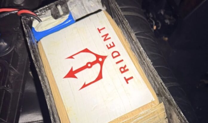 Batería con la droga. Foto: Policía Local.