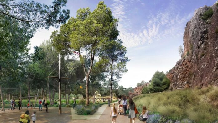 Imagen virtual del futuro Parque de Ca n'Aimeric. Foto: Ayto. de Castelldefels.