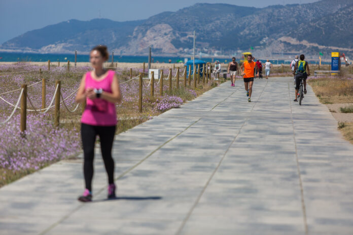 Playa de Castelldefels. Foto: Ayto. de Castelldefels.