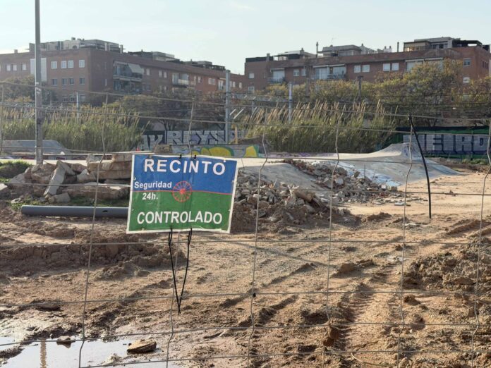 Estado actual de las obras del skatepark. Foto: Ayto. de Castelldefels.