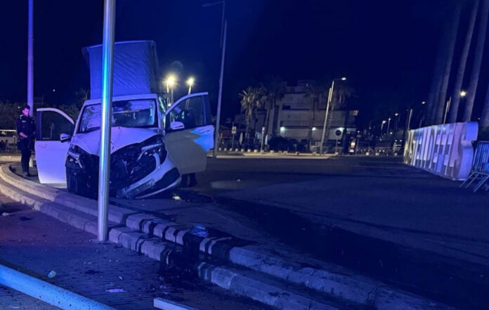 Vehículo colisionado. Foto: Policía Local.